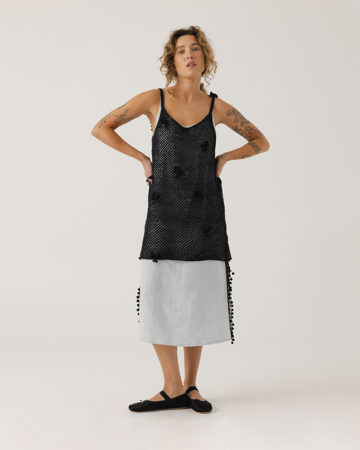Aguonos: Black Cotton Dress