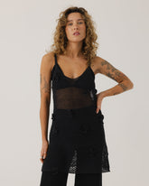 Aguonos: Black Cotton Dress