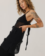 Aguonos: Black Cotton Dress