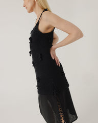 Aguonos: Black Cotton Dress
