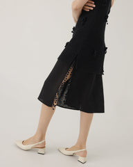 Aguonos: Black Linen Dress