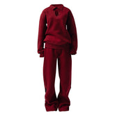 Eclips Pants Set in Burgundy