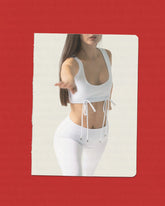 Amiel Slim Leggings Set in White