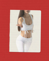 Amiel Slim Leggings Set in White