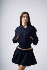 Inej Skirt Set in Dark Blue