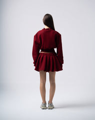Inej Skirt Set in Burgundy