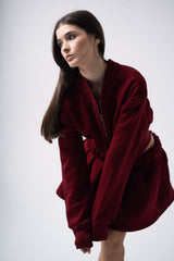 Inej Skirt Set in Burgundy