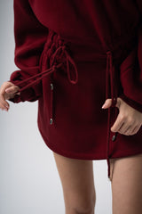 Mins Dress in Burgundy