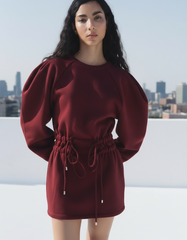 Mins Dress in Burgundy