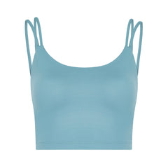 Dahlia Crop Top Sky Blue