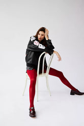 Cherry Red Luxe Opaque Tights