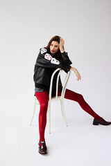 Cherry Red Luxe Opaque Tights