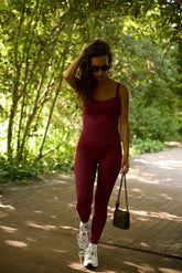 Sustainable Activewear Theo Leggings Burgundy