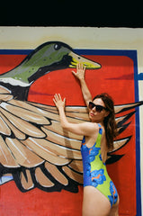 Purple One Piece Swimsuit - Calypso Split Tide