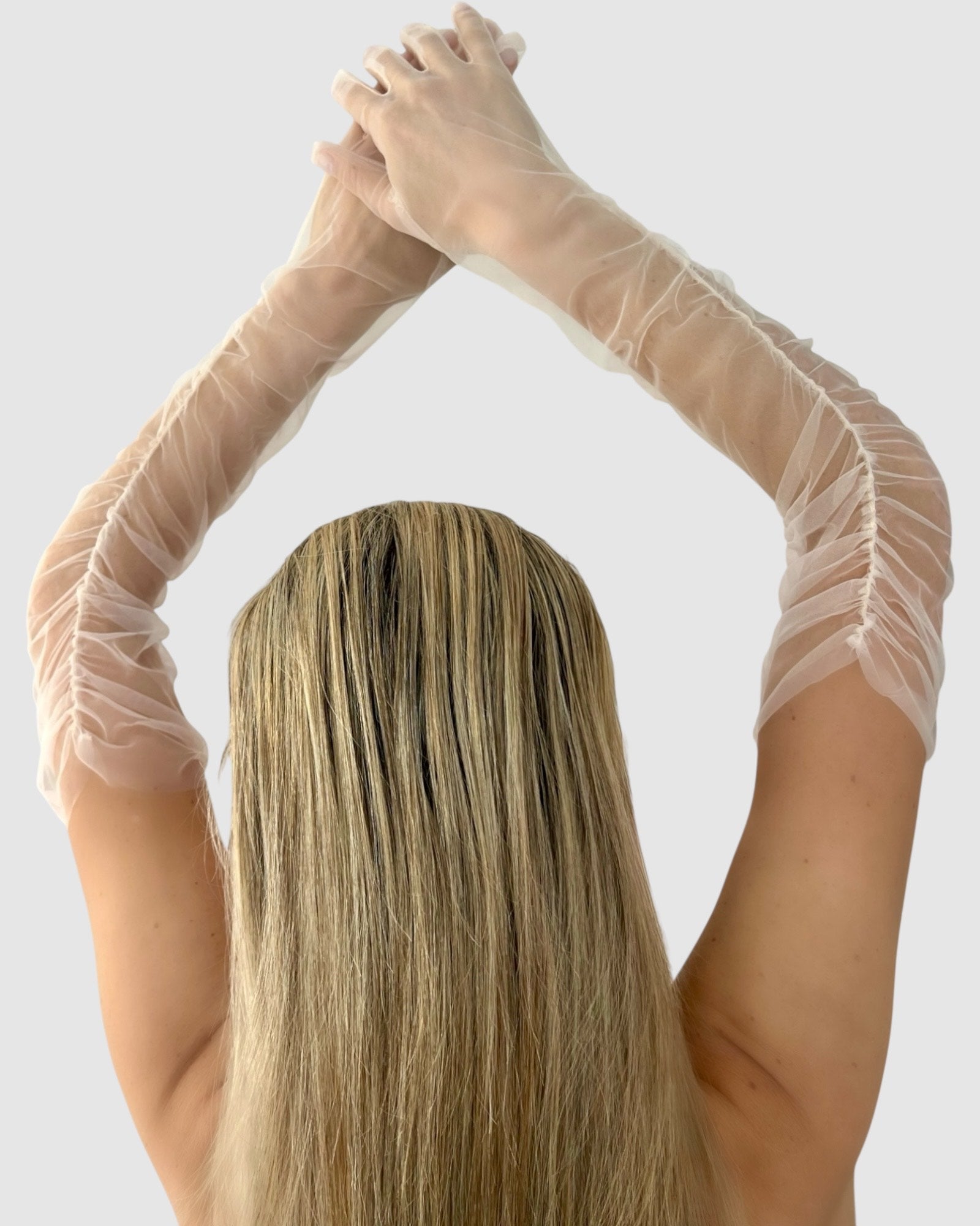 Katherine Ruched Tulle Gloves
