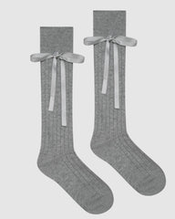 Prima Cotton With Satin Ribbon Socks