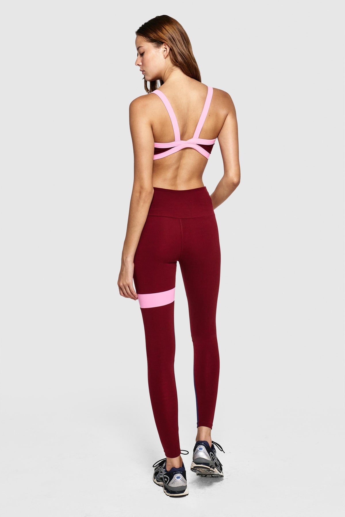 GARTER LEGGINGS - MERLOT