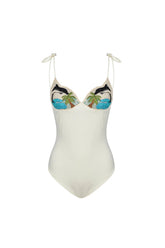Dolphin One Piece Swimsuit - White