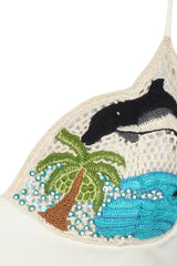 Dolphin One Piece Swimsuit - White