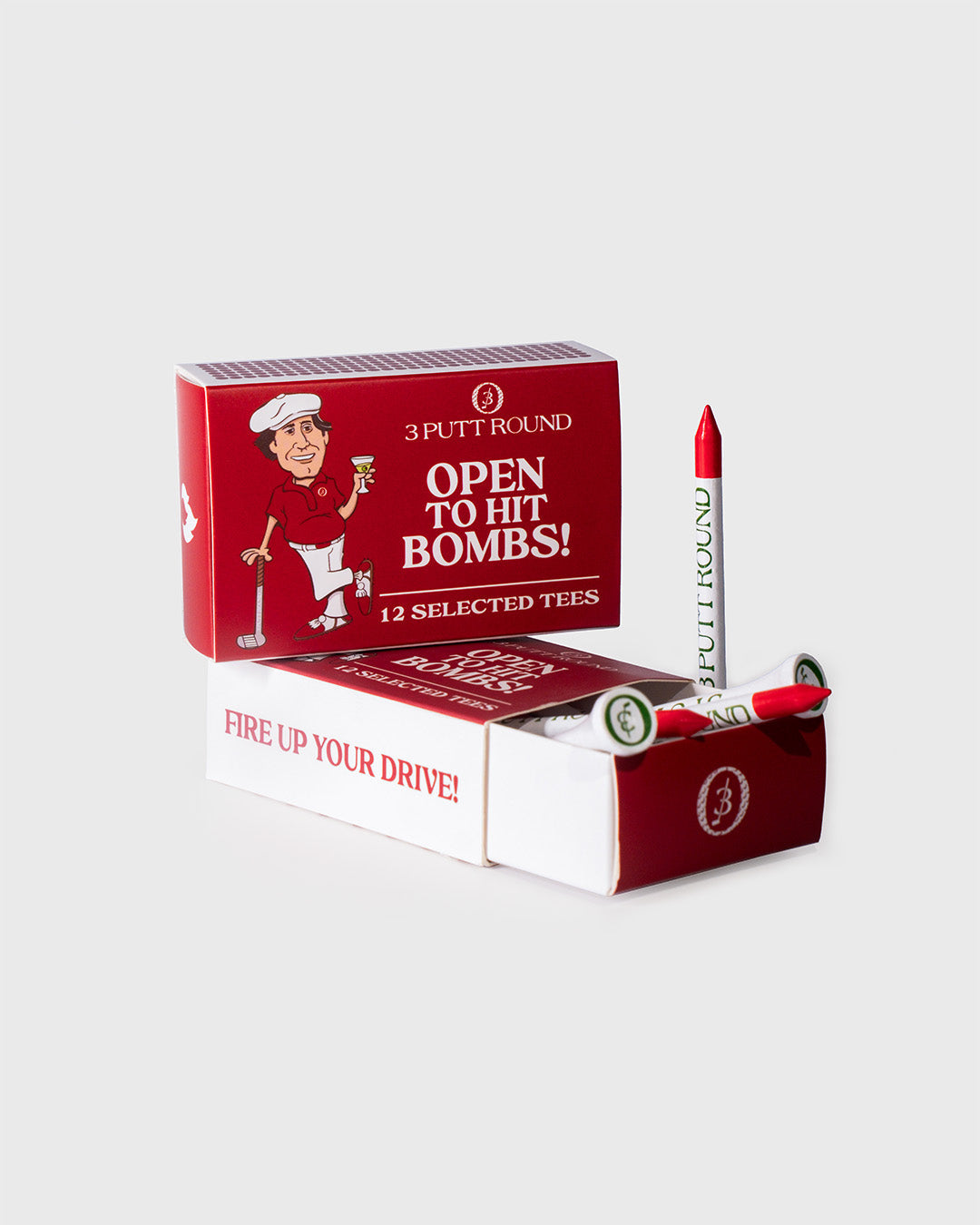 THE RED GOLF TEE MATCH BOX