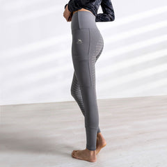 Hi-Rise Equestrian Tights "Shady Gray"