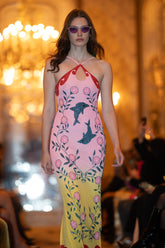 Dolphin Hand Beaded Maxi Dress