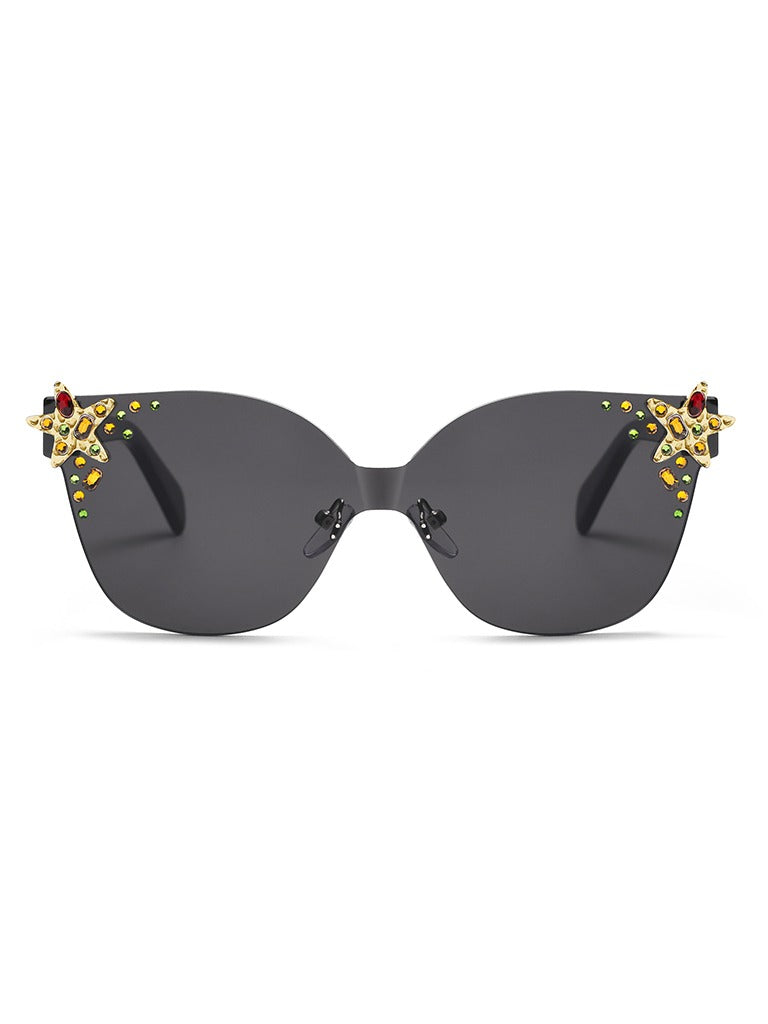 Oceanus X SOJOS Glowheart Sunglasses Black