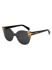 Oceanus X SOJOS Glowheart Sunglasses Black