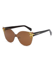 Oceanus X SOJOS Glowheart Sunglasses Brown
