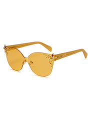 Oceanus X SOJOS Glowheart Sunglasses Yellow