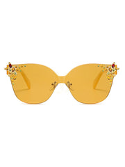 Oceanus X SOJOS Glowheart Sunglasses Yellow