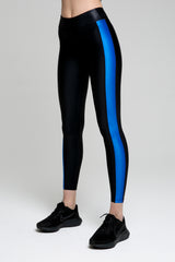 Nova Leggings Blue Stripe - Avenue Athletica