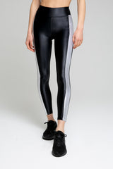 Nova Leggings Silver Stripe - Avenue Athletica