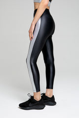 Nova Leggings Silver Stripe - Avenue Athletica