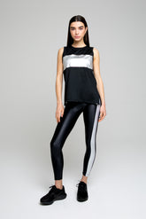 Nova Leggings Silver Stripe - Avenue Athletica
