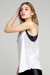 Luxx Tank Top With White Mesh - Avenue Athletica