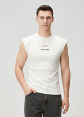 RIB TANK TOP WITH PATCH