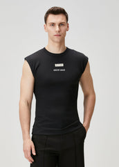 RIB TANK TOP WITH PATCH