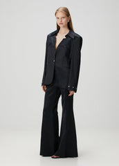SHINY WOVEN PANT - BLACK