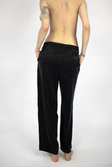 Black Silk Dreamscape Pyjama Pants