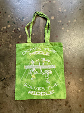 Down the Middle Solves the Riddle Tote Bag