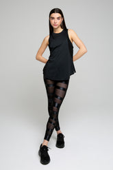 Luxx Tank Top With Black Mesh - Avenue Athletica