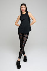 Luxx Tank Top With Black Mesh - Avenue Athletica