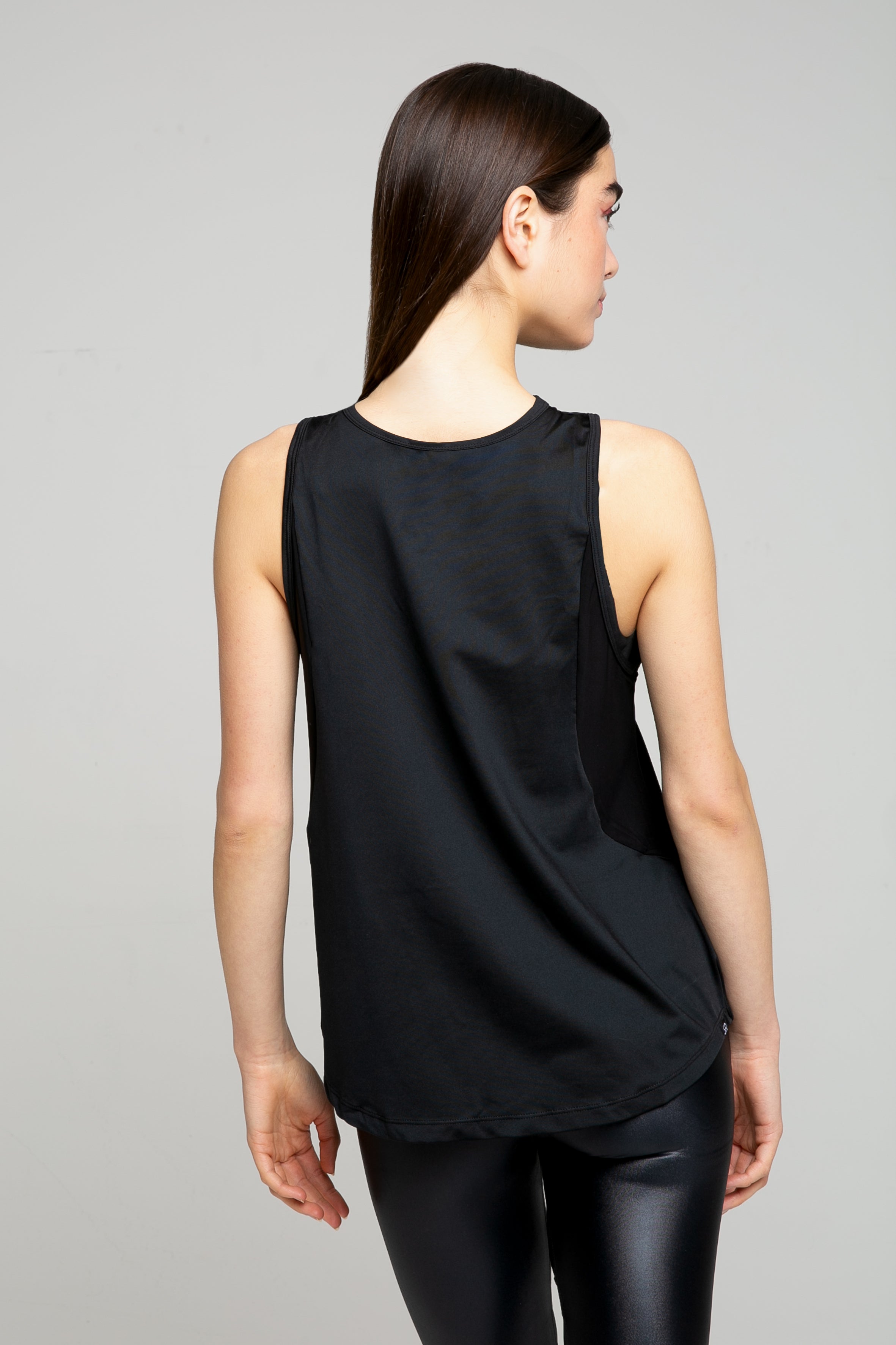 Luxx Tank Top With Black Mesh - Avenue Athletica