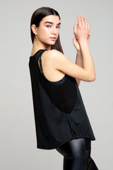 Luxx Tank Top With Black Mesh - Avenue Athletica