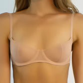 I.D. Line Underwired Fine Mesh Balcony Bra Nude