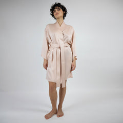 Silk Dreamscape Short Kimono Robe