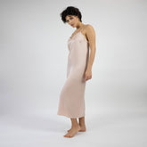 Silk Dreamscape Long Slip Dress Transcendent Pink
