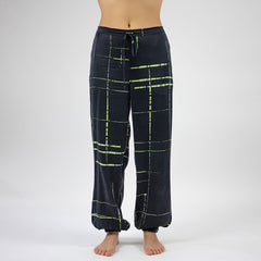 Silk Dreamscape Pants Black Check