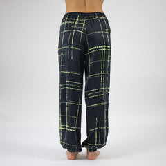 Silk Dreamscape Pants Black Check